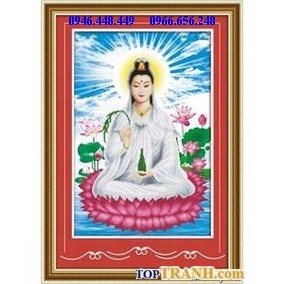 Tranh gắn đá quan âm bồ tát
